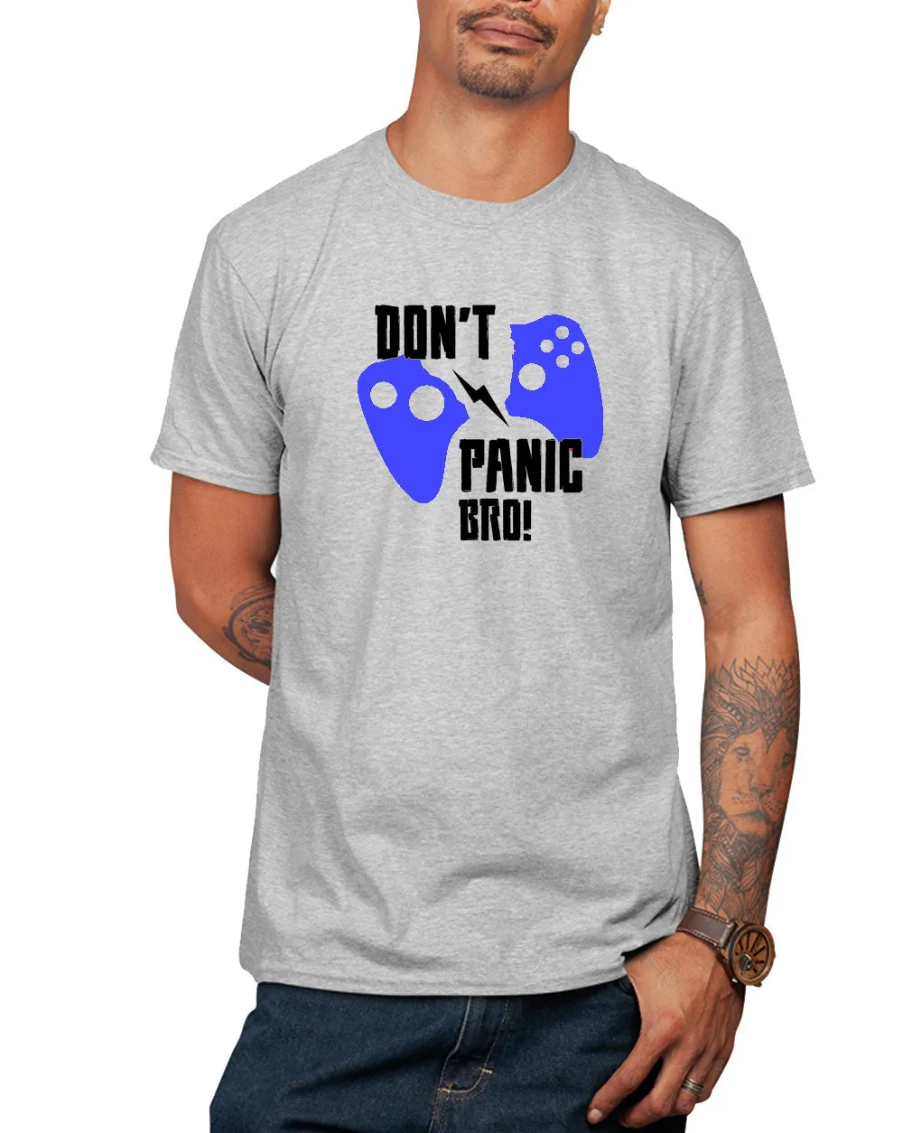 Don't panic bro geek t-shirt funny gaming t-shirt