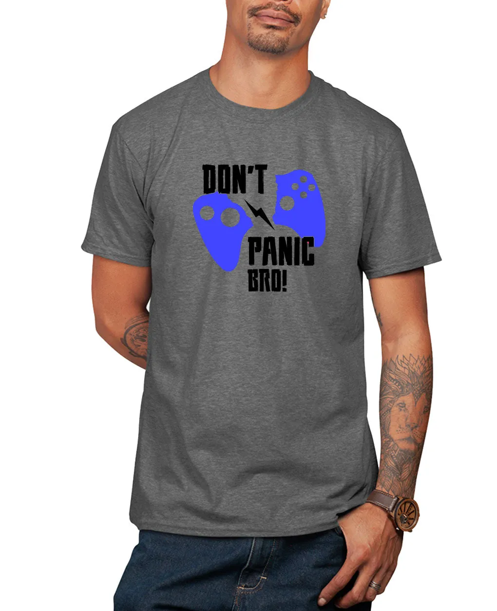 Don't panic bro geek t-shirt funny gaming t-shirt