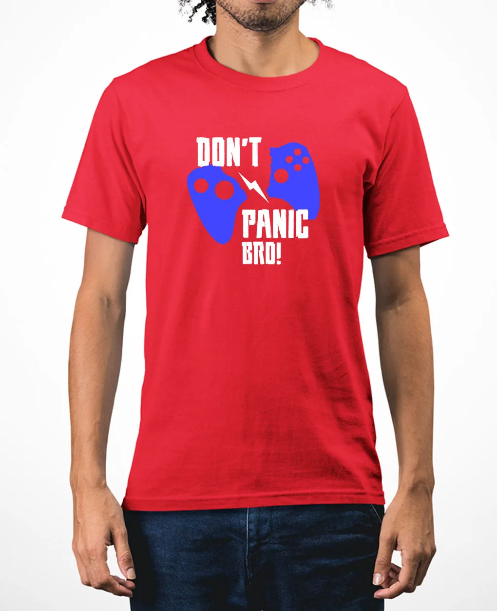 Don't panic bro geek t-shirt funny gaming t-shirt
