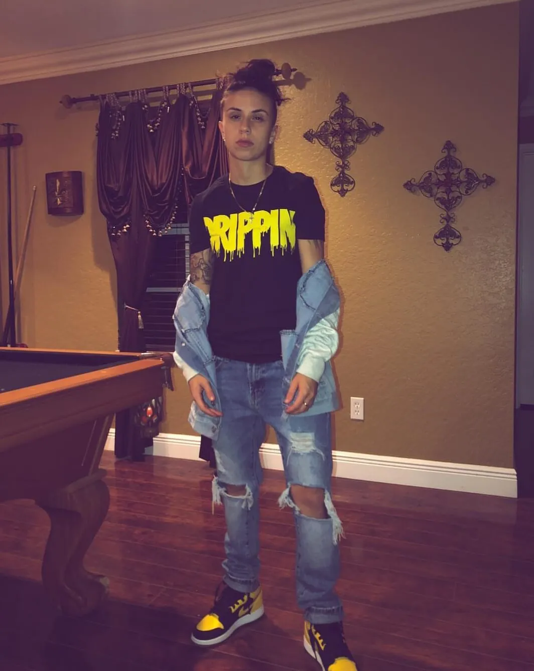 Drippin Yellow | Black Tee