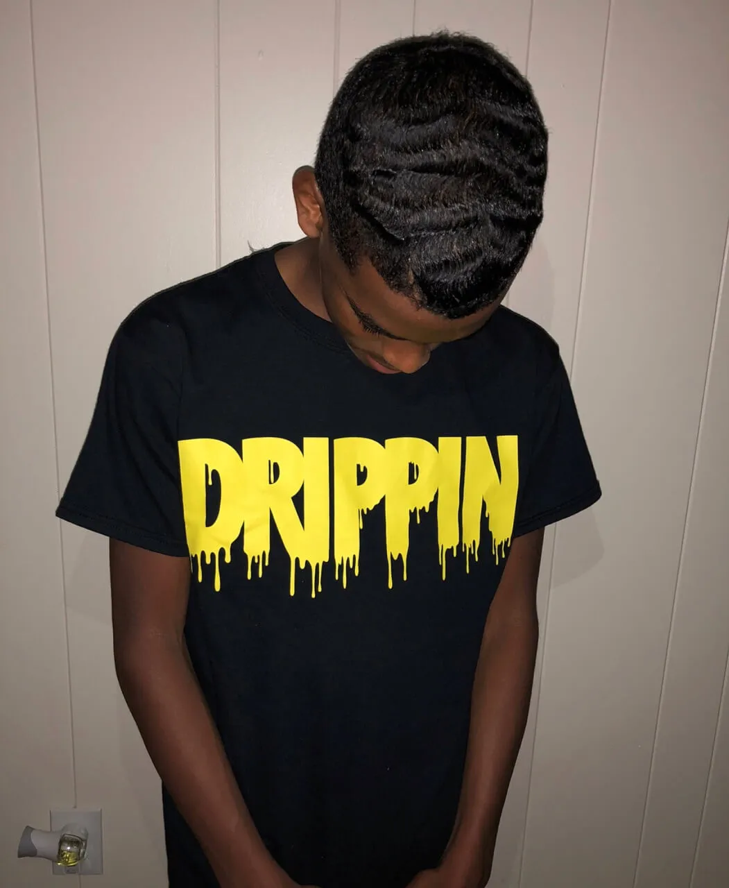 Drippin Yellow | Black Tee