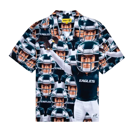 EAGLES RAYON BUTTON UP by GOLF WANG
