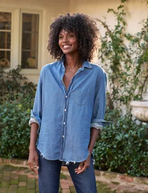Eileen Relaxed Button-Up - Vintage Stonewashed Indigo