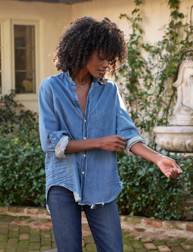 Eileen Relaxed Button-Up - Vintage Stonewashed Indigo