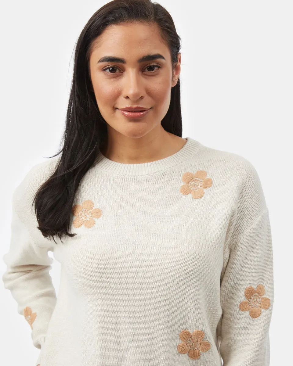 Embroidered Crew Sweater
