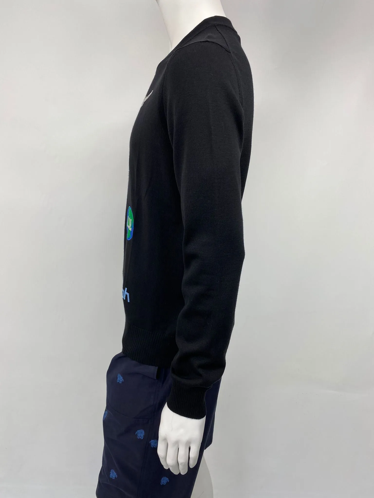 Embroidered Multi Logo Crewneck