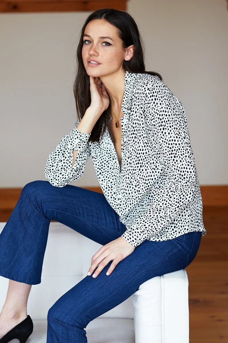 Emerson Fry Emerson Ribbons Blouse Black   White Cheetah