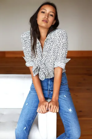 Emerson Fry Emerson Ribbons Blouse Black   White Cheetah
