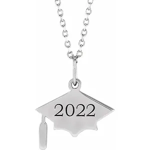 Engravable Graduation Cap 16-18" Necklace or Pendant 87765