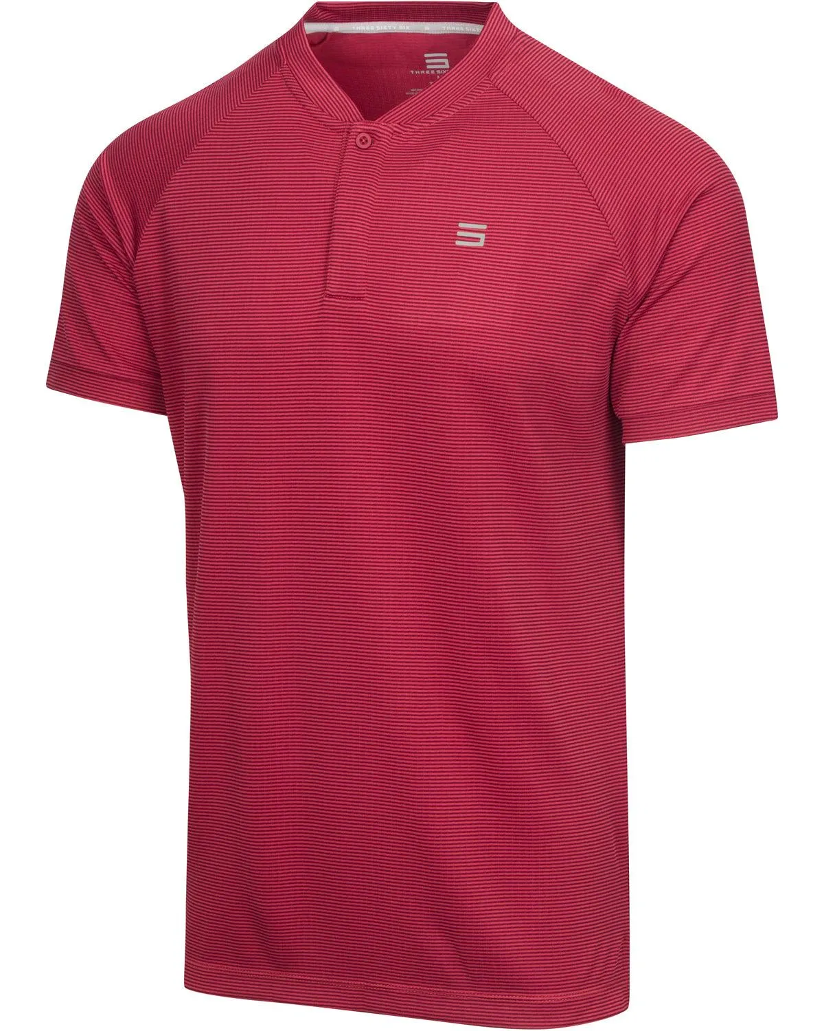 Extreme Deal - Men's Thin-Striped Collarless Golf Polos