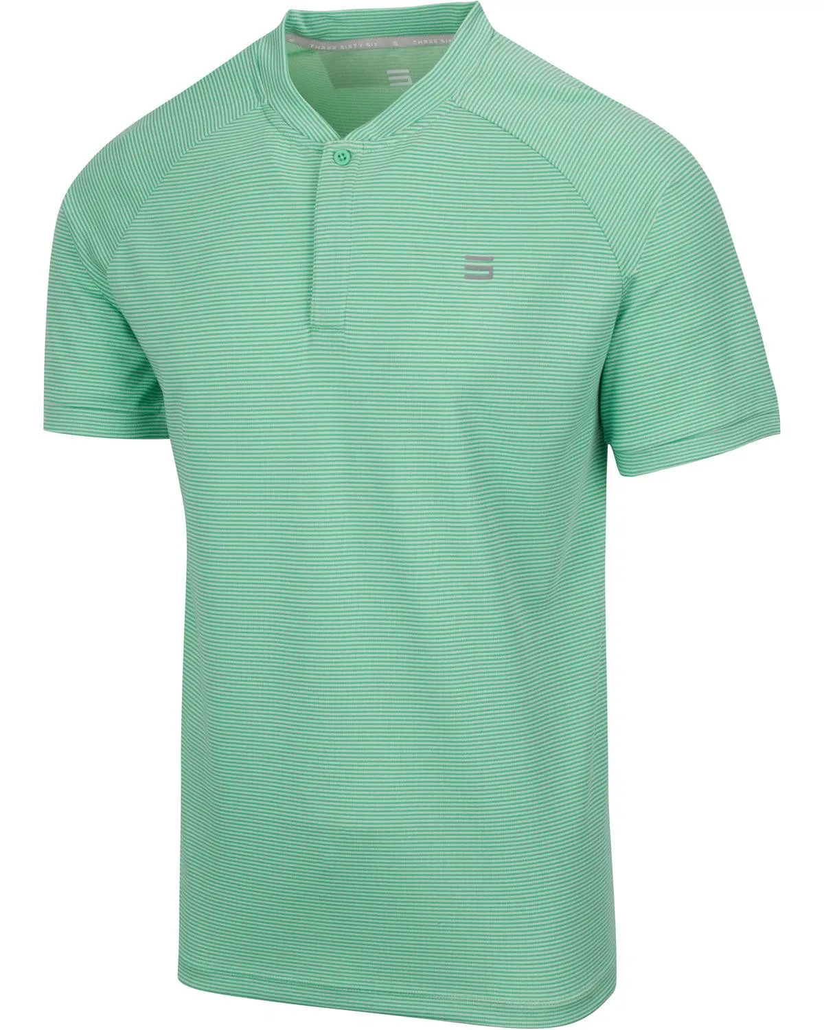 Extreme Deal - Men's Thin-Striped Collarless Golf Polos