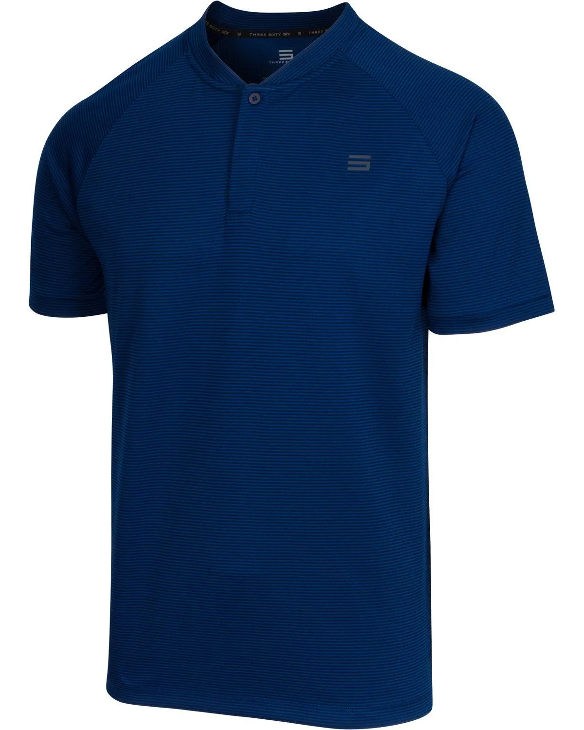 Extreme Deal - Men's Thin-Striped Collarless Golf Polos