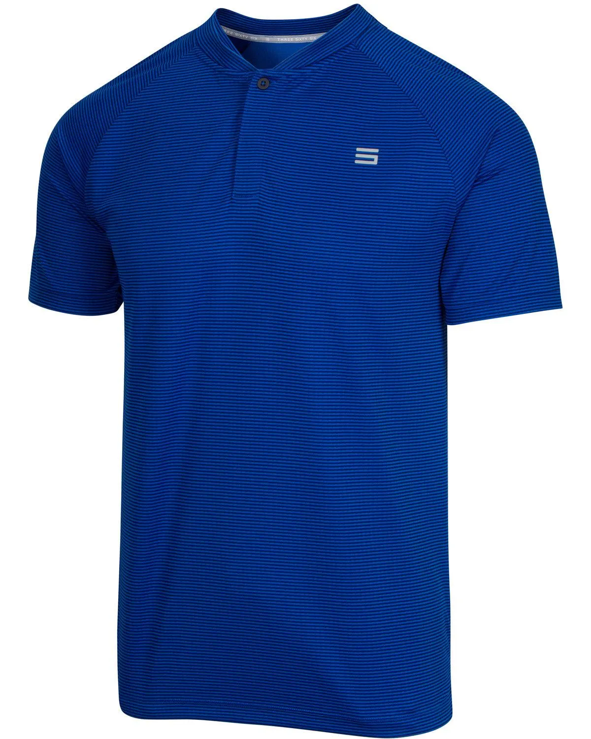 Extreme Deal - Men's Thin-Striped Collarless Golf Polos