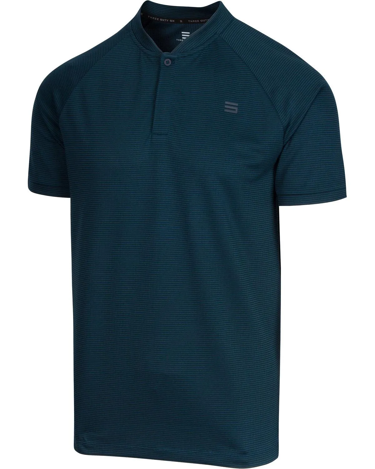 Extreme Deal - Men's Thin-Striped Collarless Golf Polos