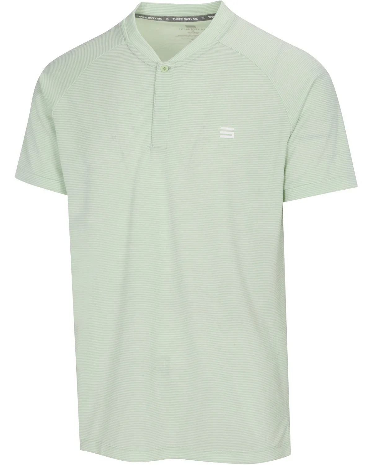 EXTREME DEAL - MEN'S THIN-STRIPED COLLARLESS GOLF POLOS