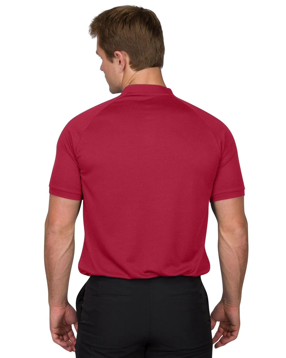 Extreme Deal - Men's Thin-Striped Collarless Golf Polos
