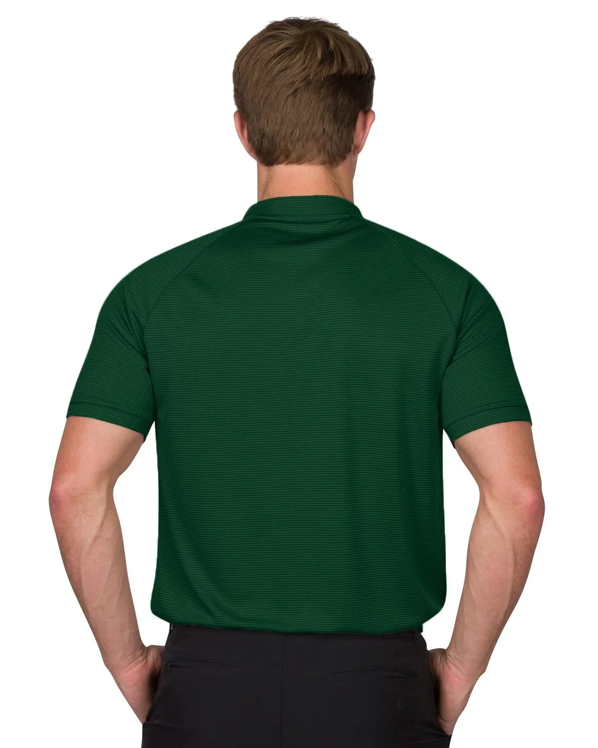 Extreme Deal - Men's Thin-Striped Collarless Golf Polos