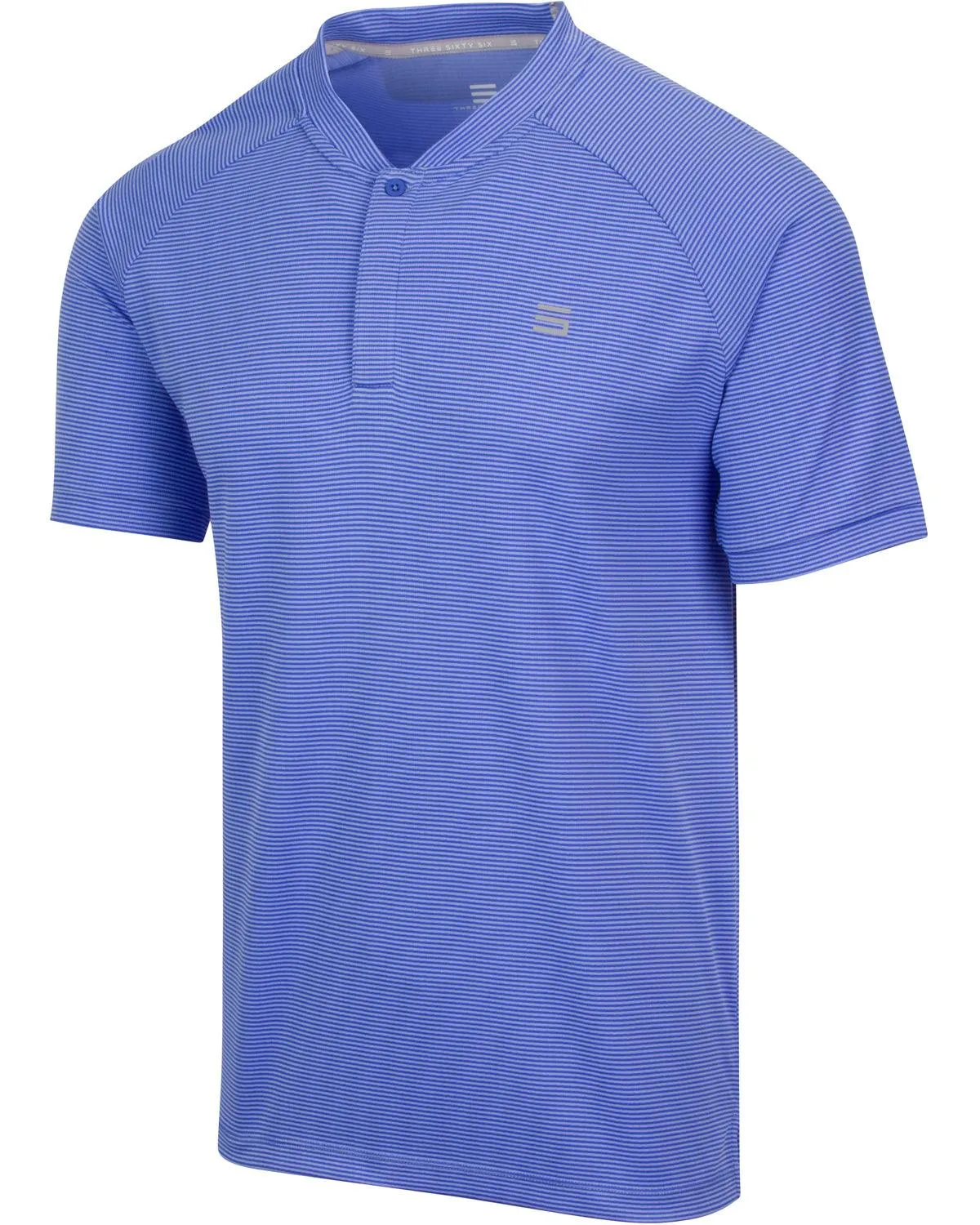 Extreme Deal - Men's Thin-Striped Collarless Golf Polos