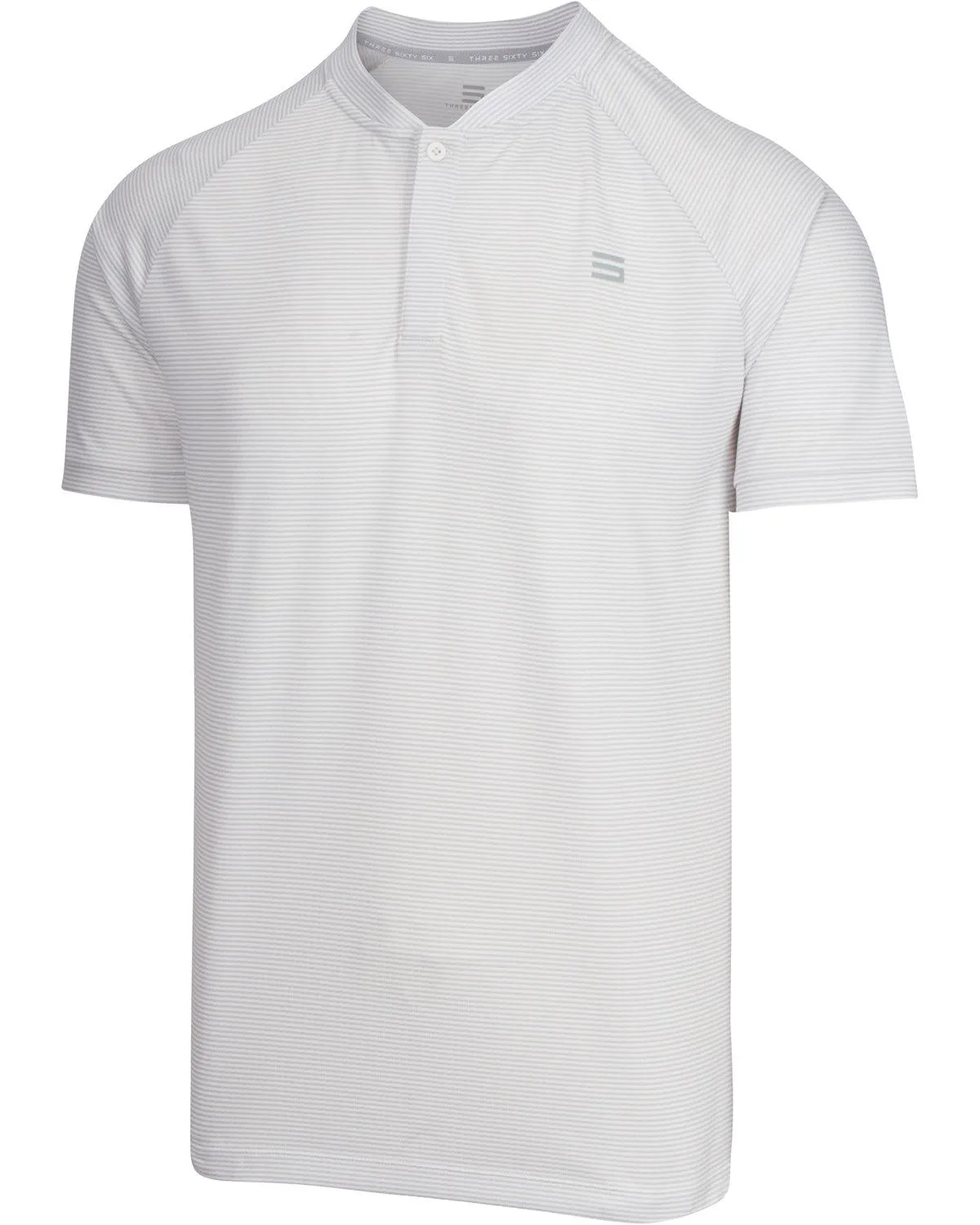 Extreme Deal - Men's Thin-Striped Collarless Golf Polos