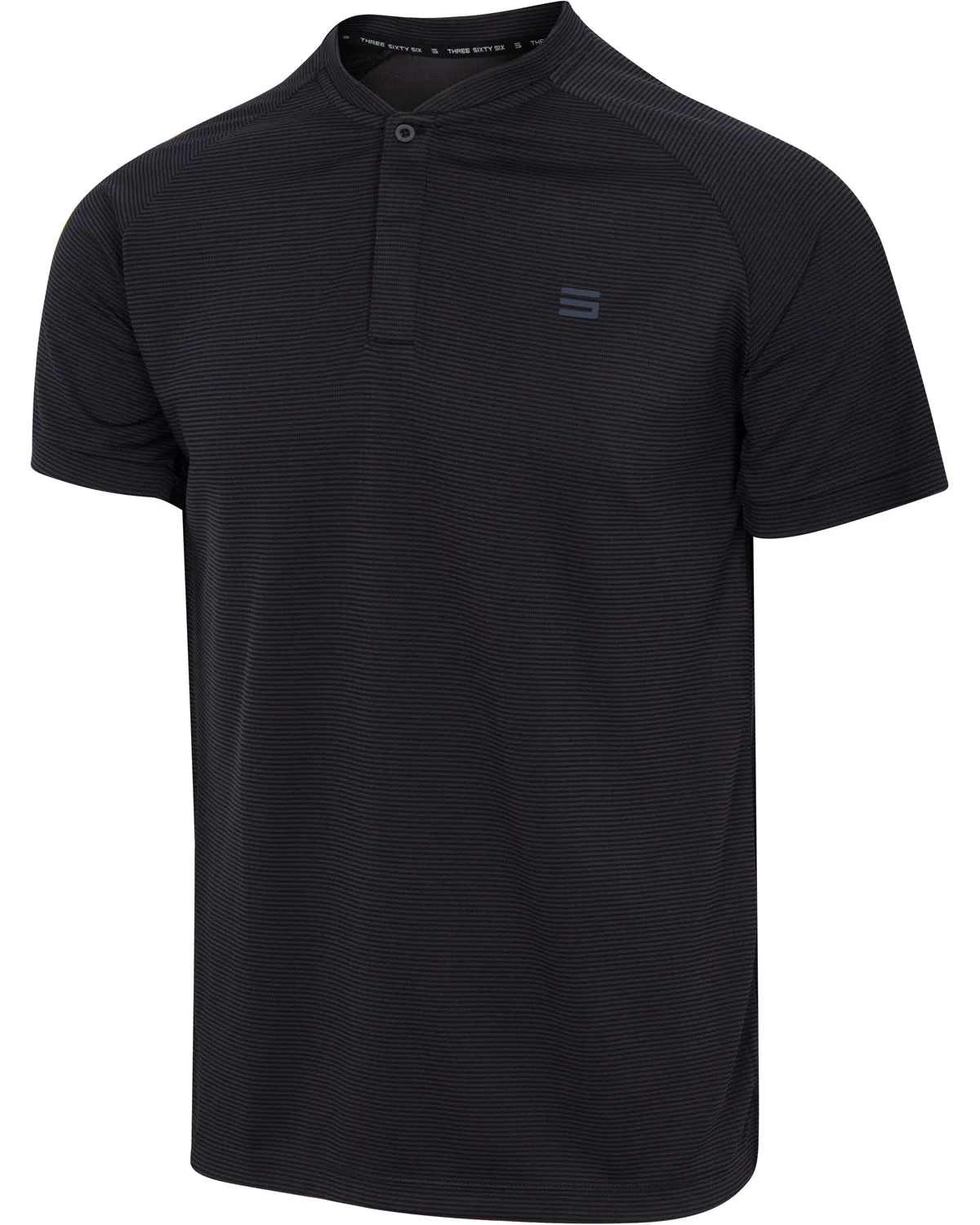 EXTREME DEAL - MEN'S THIN-STRIPED COLLARLESS GOLF POLOS