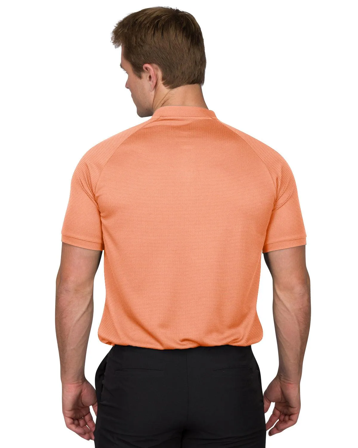 Extreme Deal - Men's Thin-Striped Collarless Golf Polos