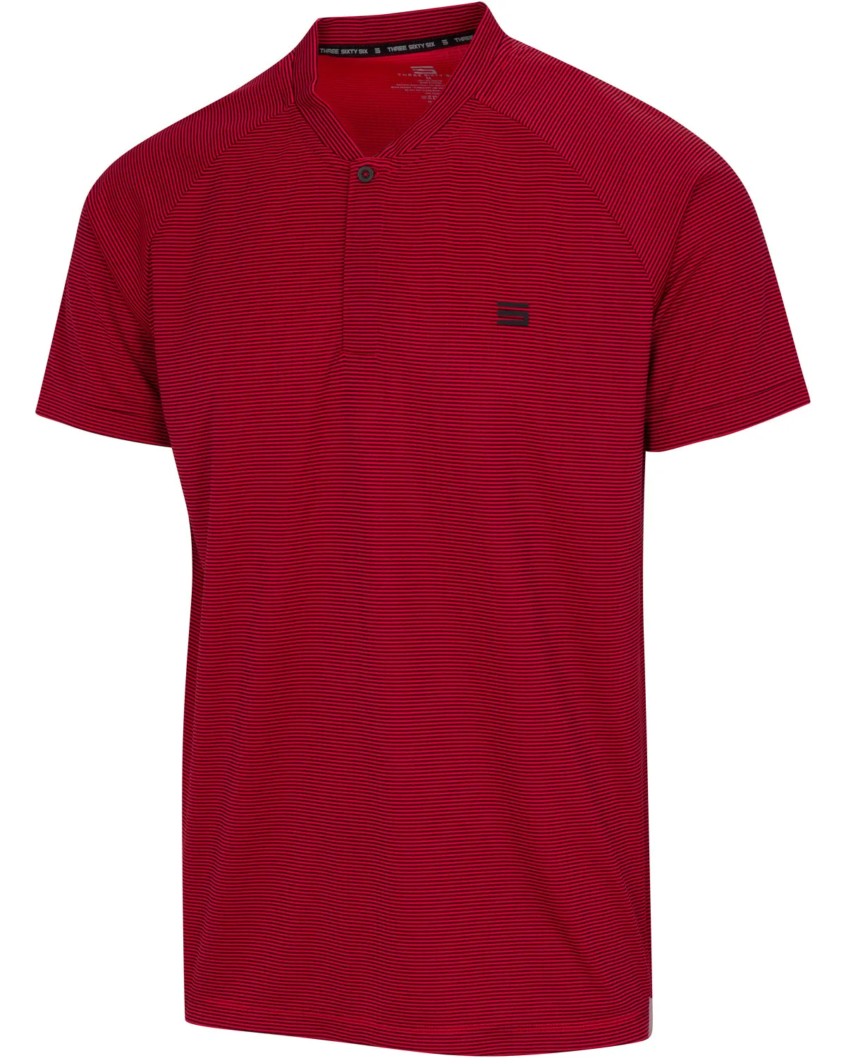 EXTREME DEAL - MEN'S THIN-STRIPED COLLARLESS GOLF POLOS