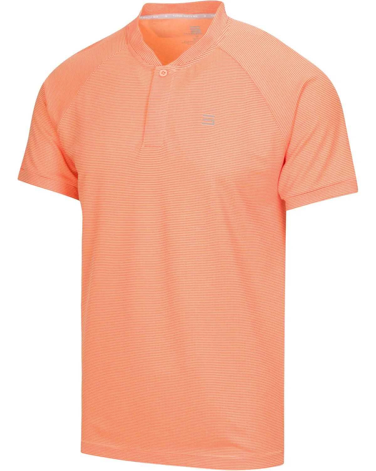 Extreme Deal - Men's Thin-Striped Collarless Golf Polos