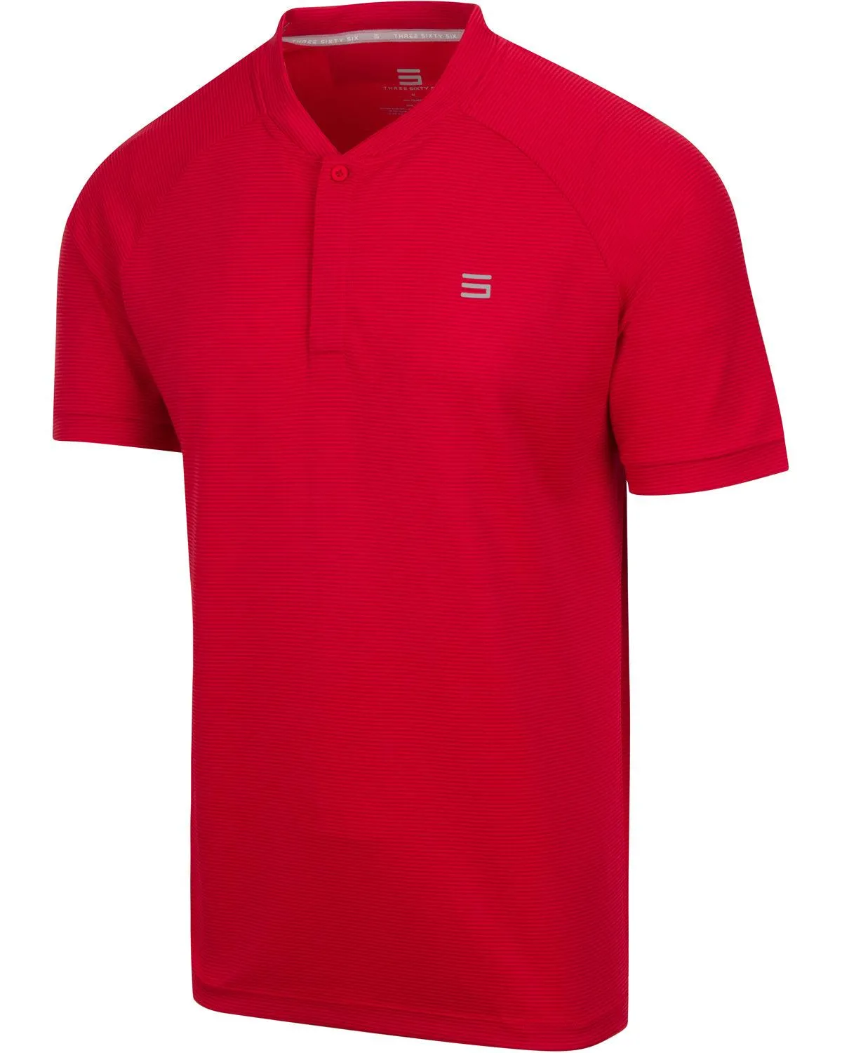 Extreme Deal - Men's Thin-Striped Collarless Golf Polos