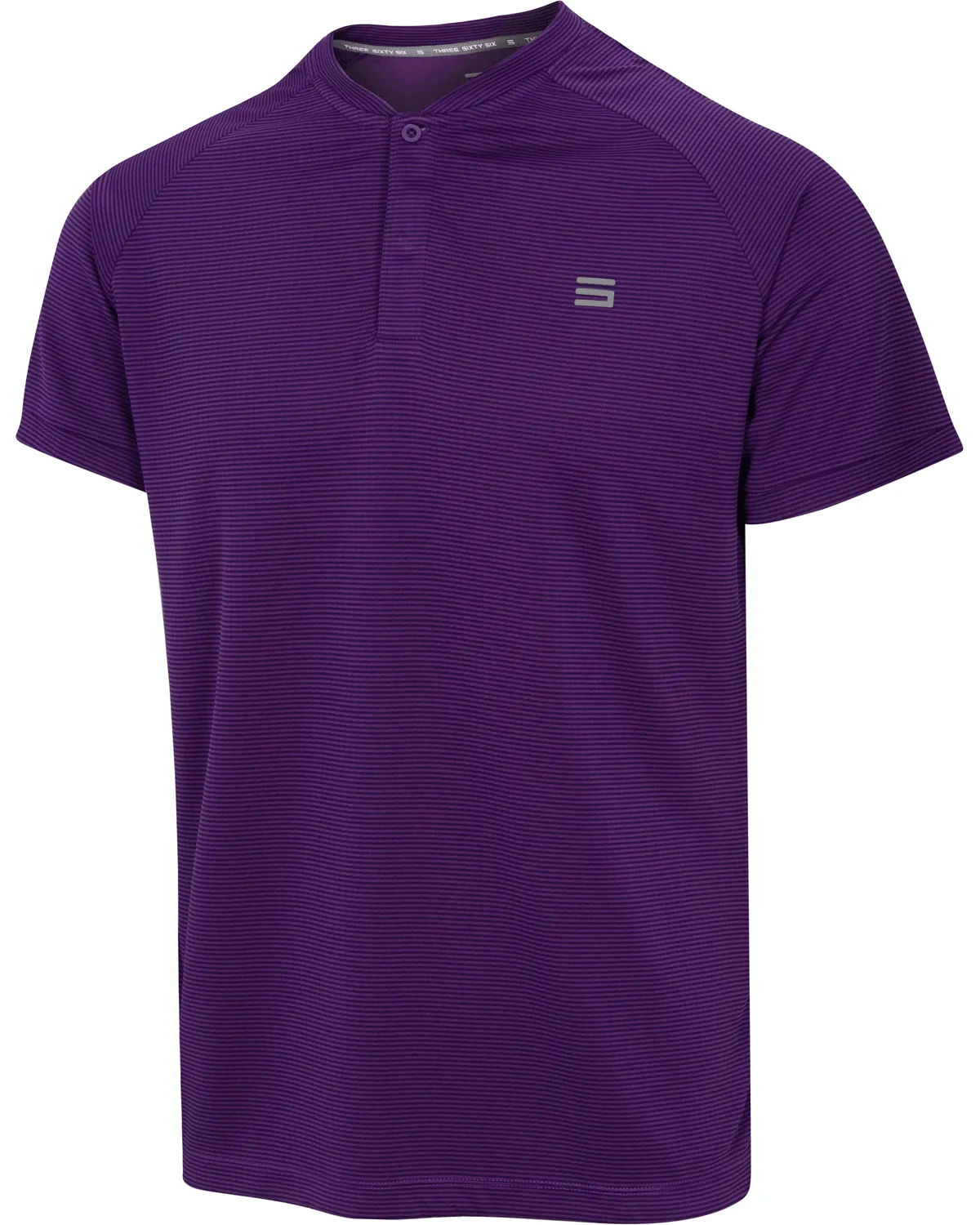 Extreme Deal - Men's Thin-Striped Collarless Golf Polos