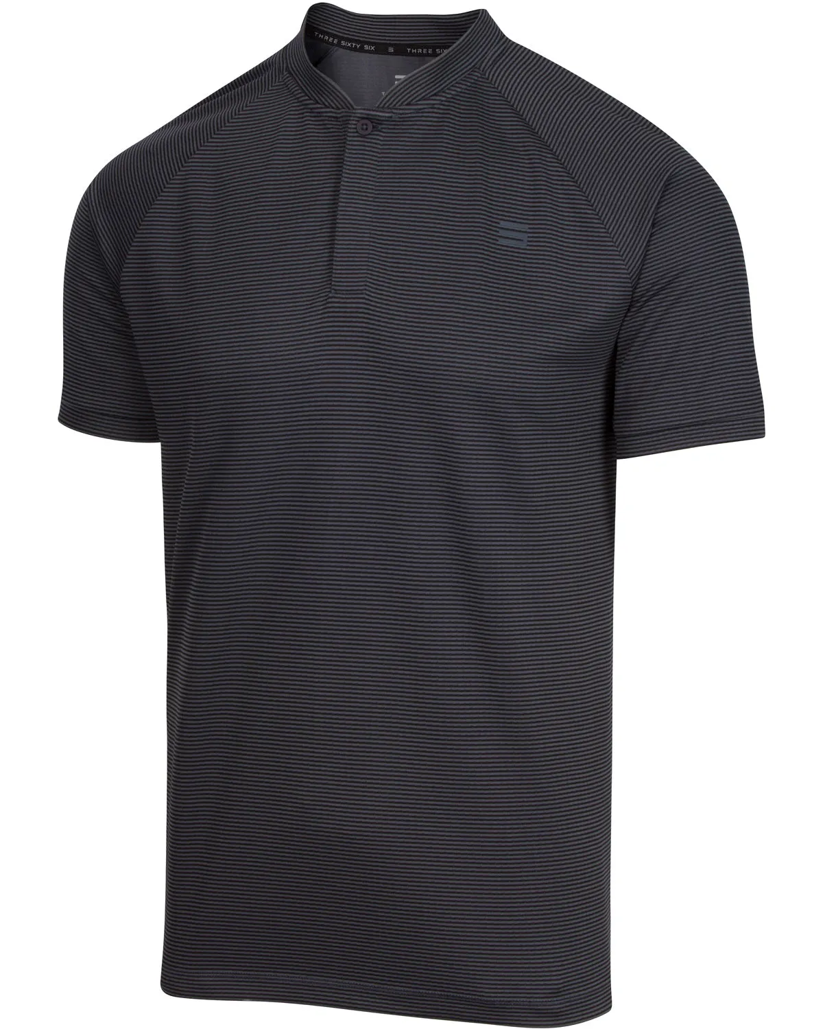 EXTREME DEAL - MEN'S THIN-STRIPED COLLARLESS GOLF POLOS