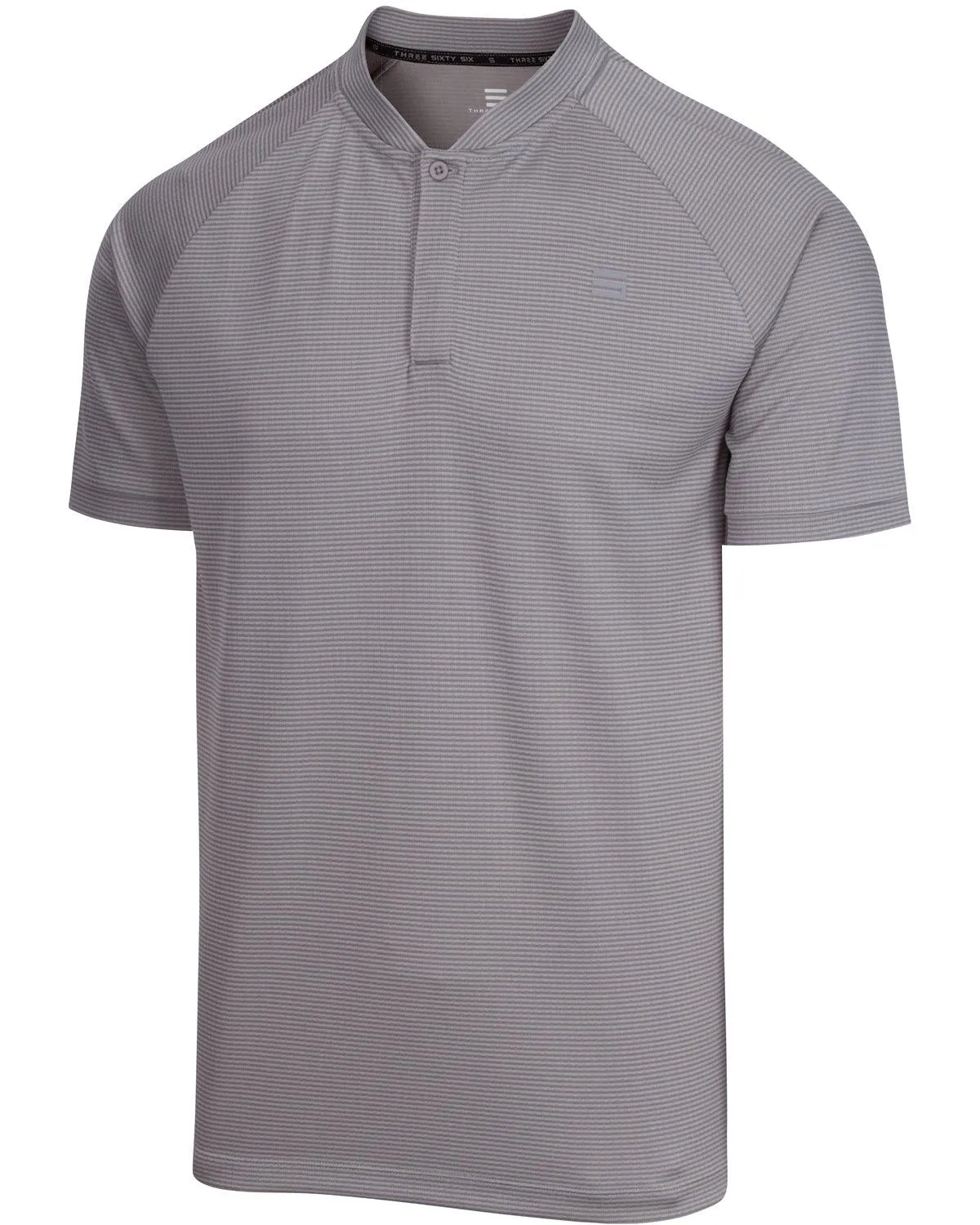Extreme Deal - Men's Thin-Striped Collarless Golf Polos