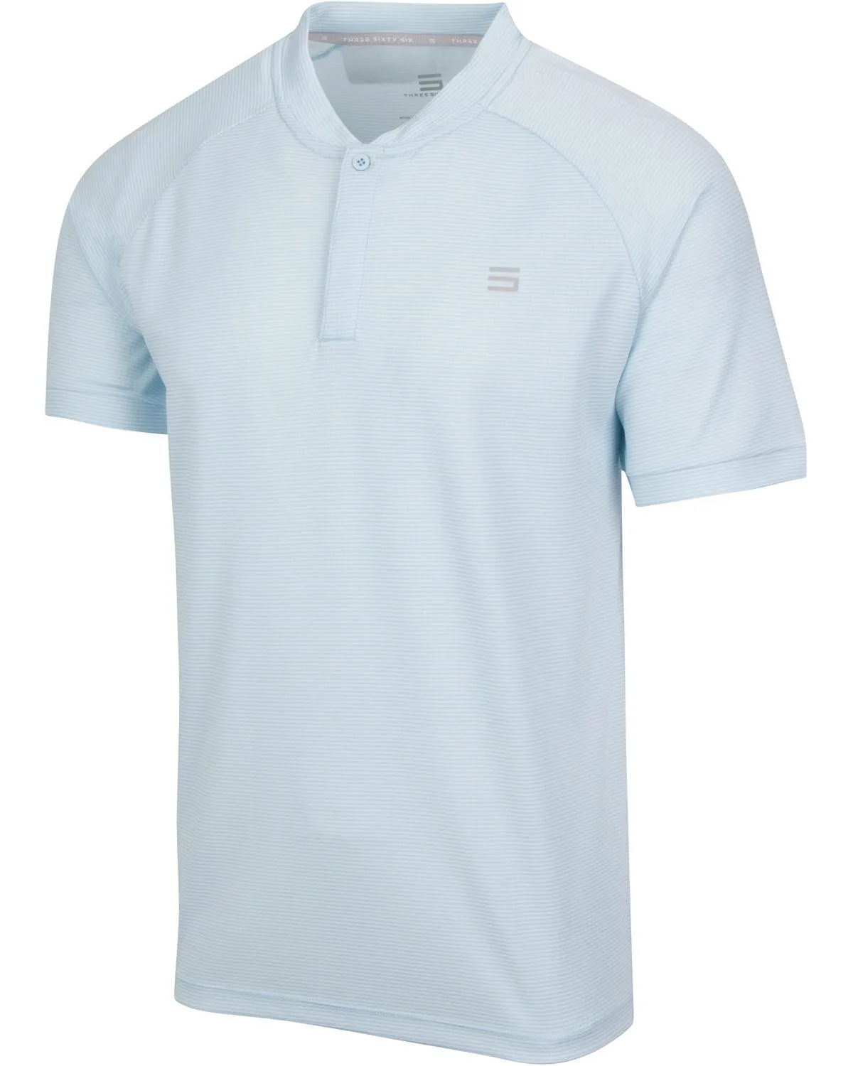 Extreme Deal - Men's Thin-Striped Collarless Golf Polos