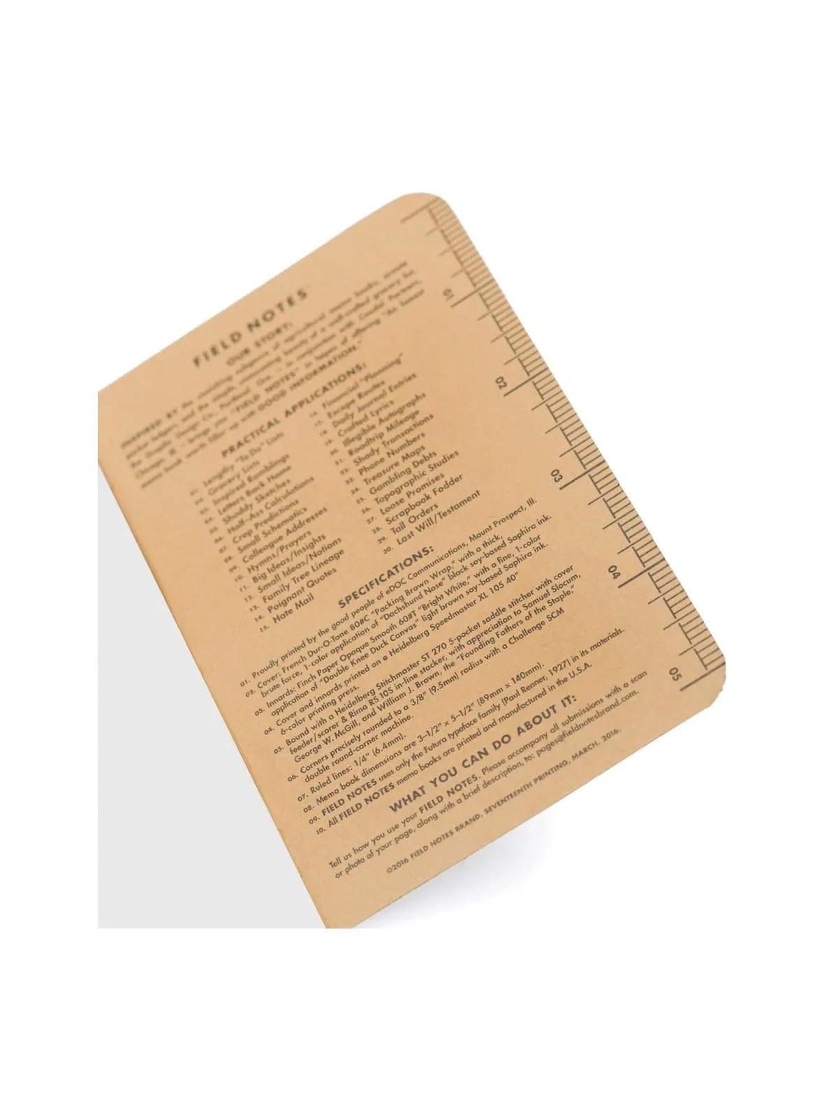 Field Notes Original Kraft 3 Pack Plain Paper