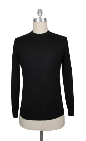 Fiori Di Lusso Black Crewneck Sweater