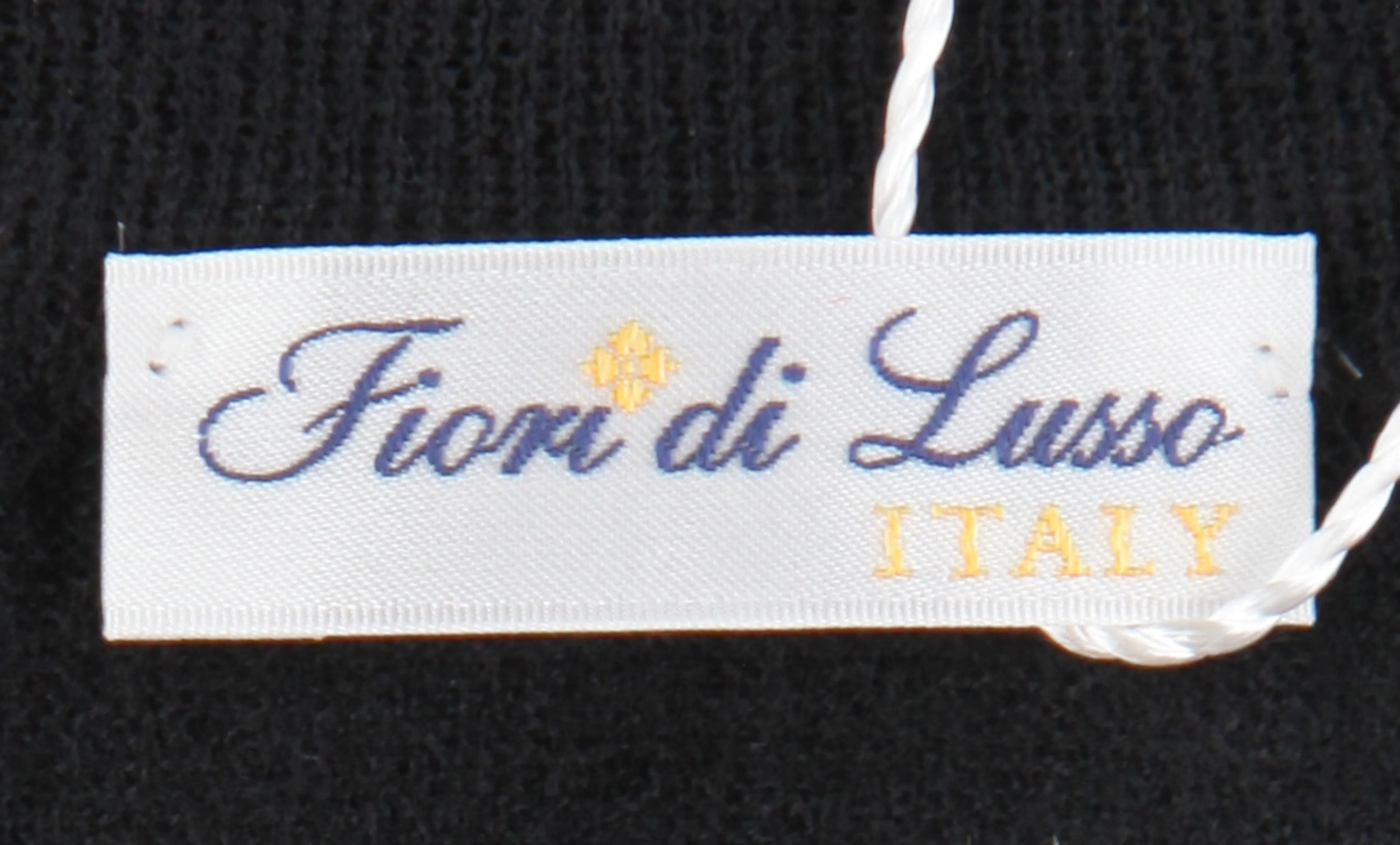 Fiori Di Lusso Black Crewneck Sweater