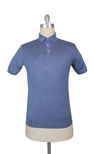 Fiori Di Lusso Blue 1/4 Button Polo Sweater