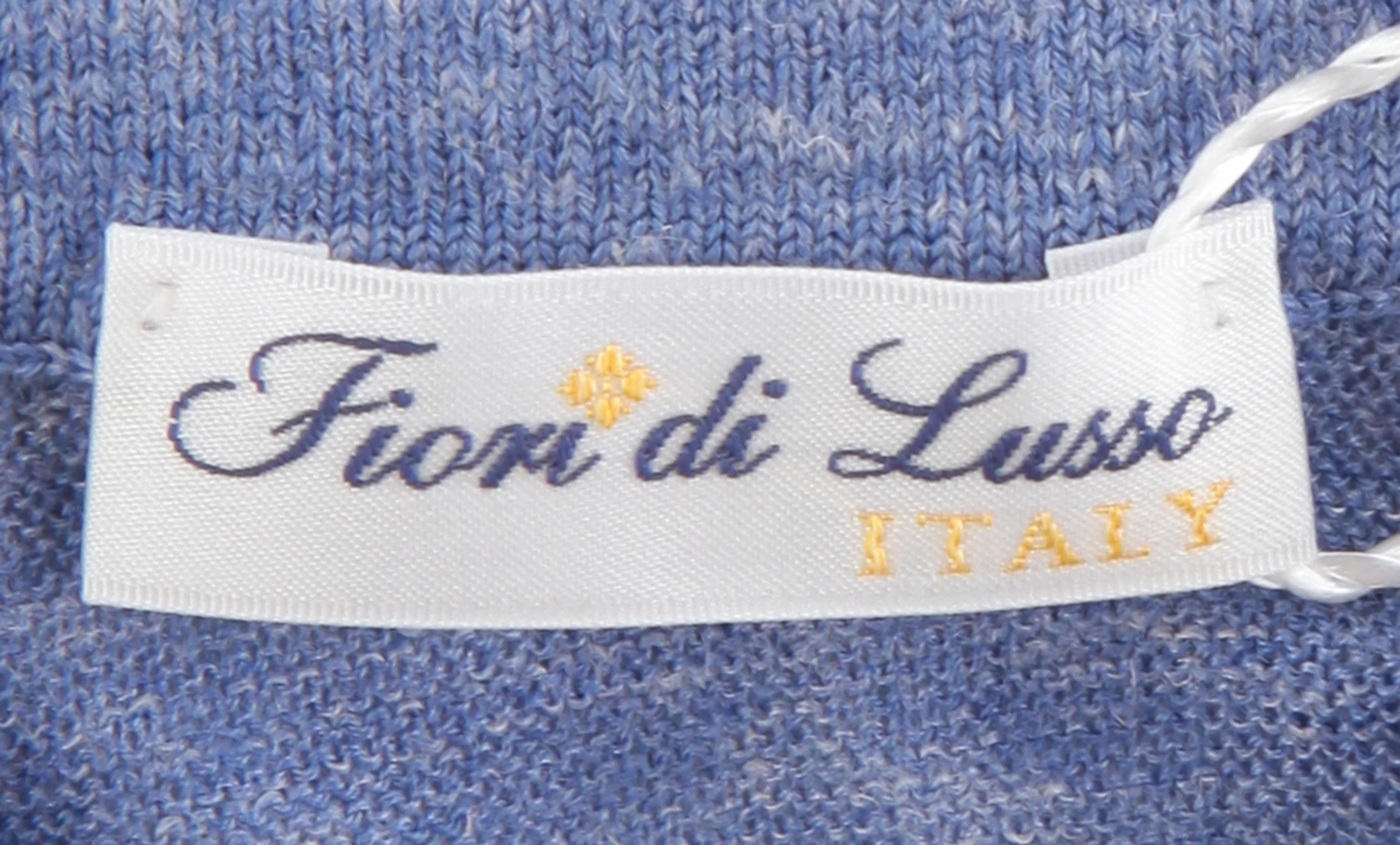 Fiori Di Lusso Blue 1/4 Button Polo Sweater