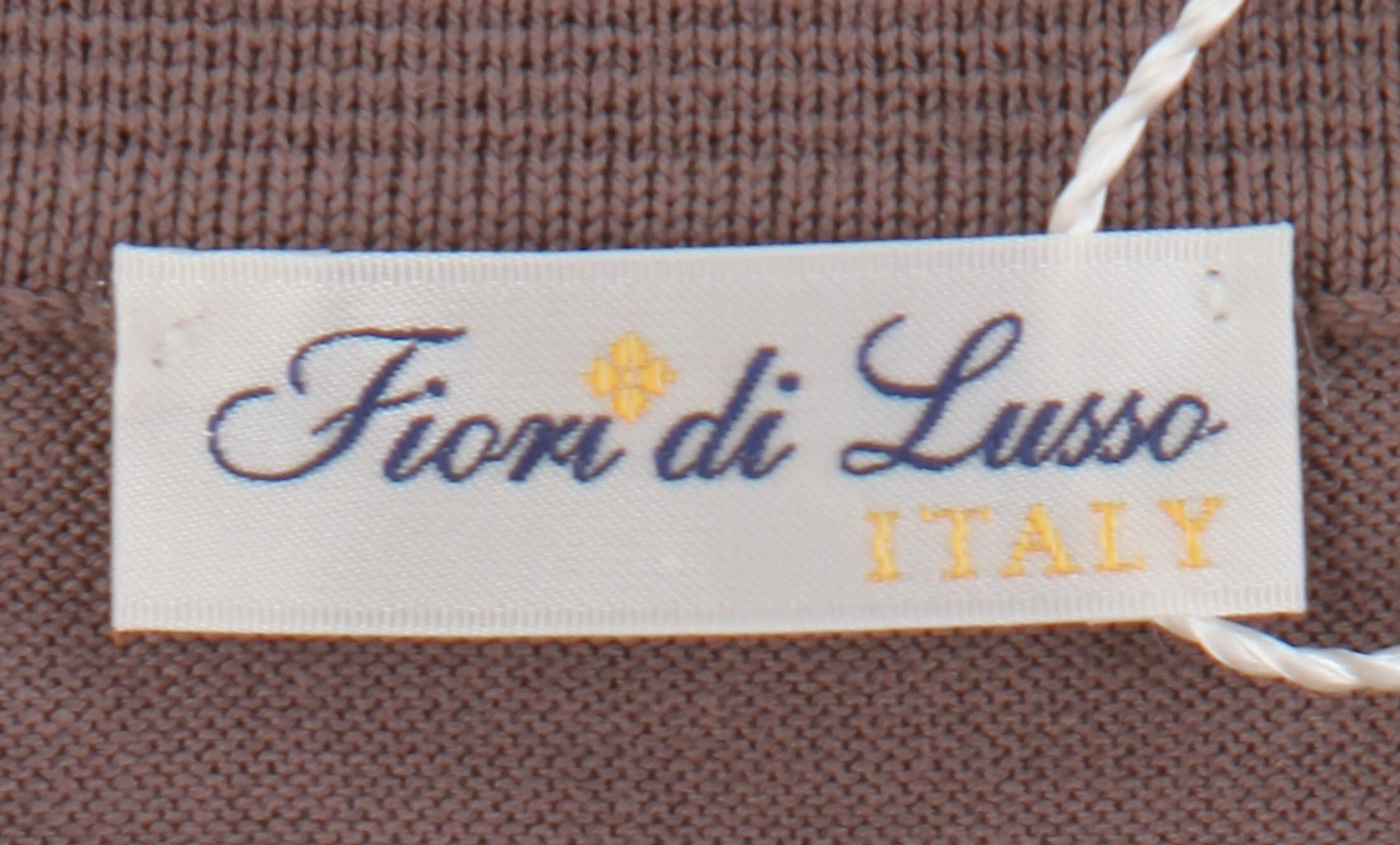 Fiori Di Lusso Brown 1/4 Button Polo Sweater