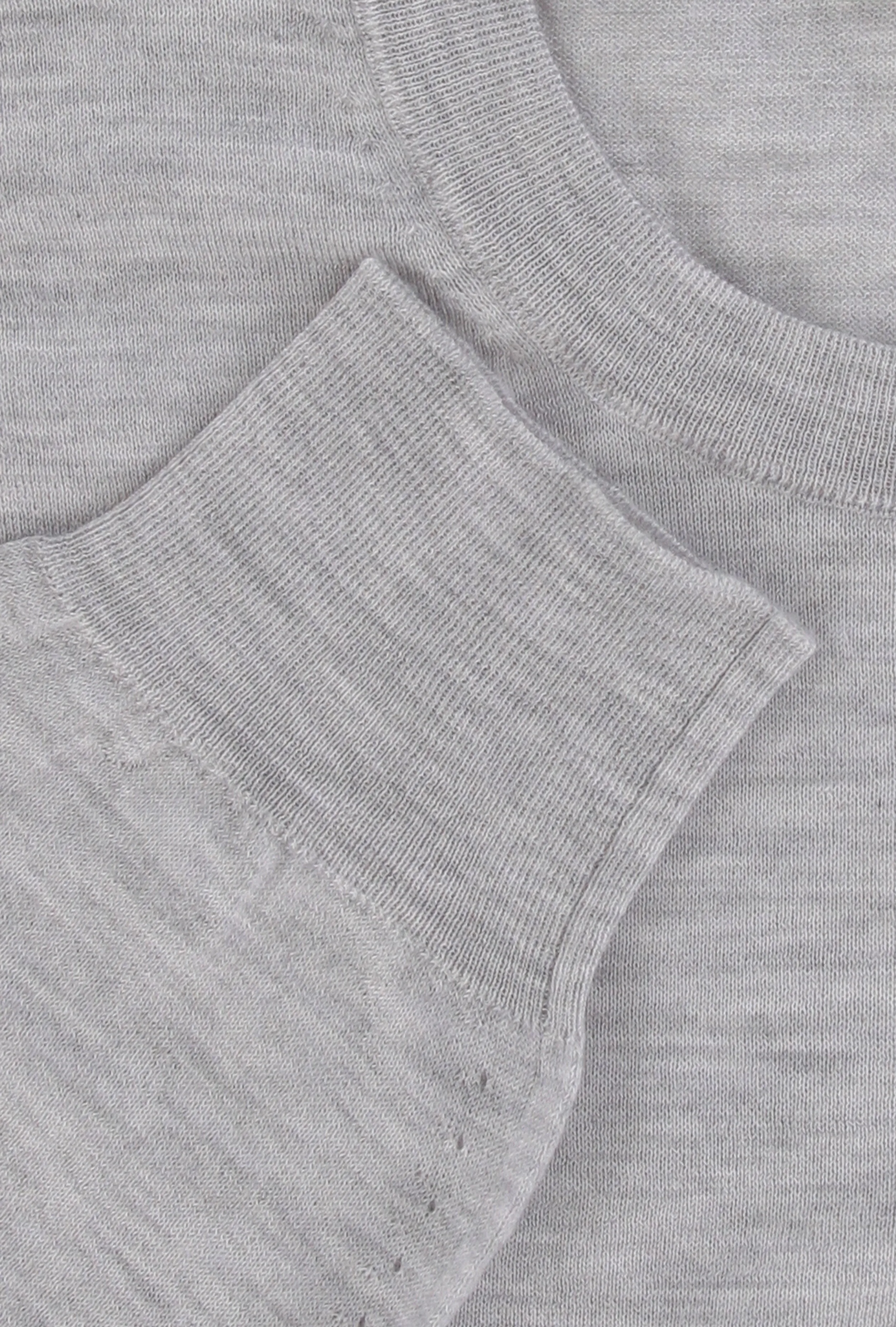 Fiori Di Lusso Light Gray Crewneck Sweater