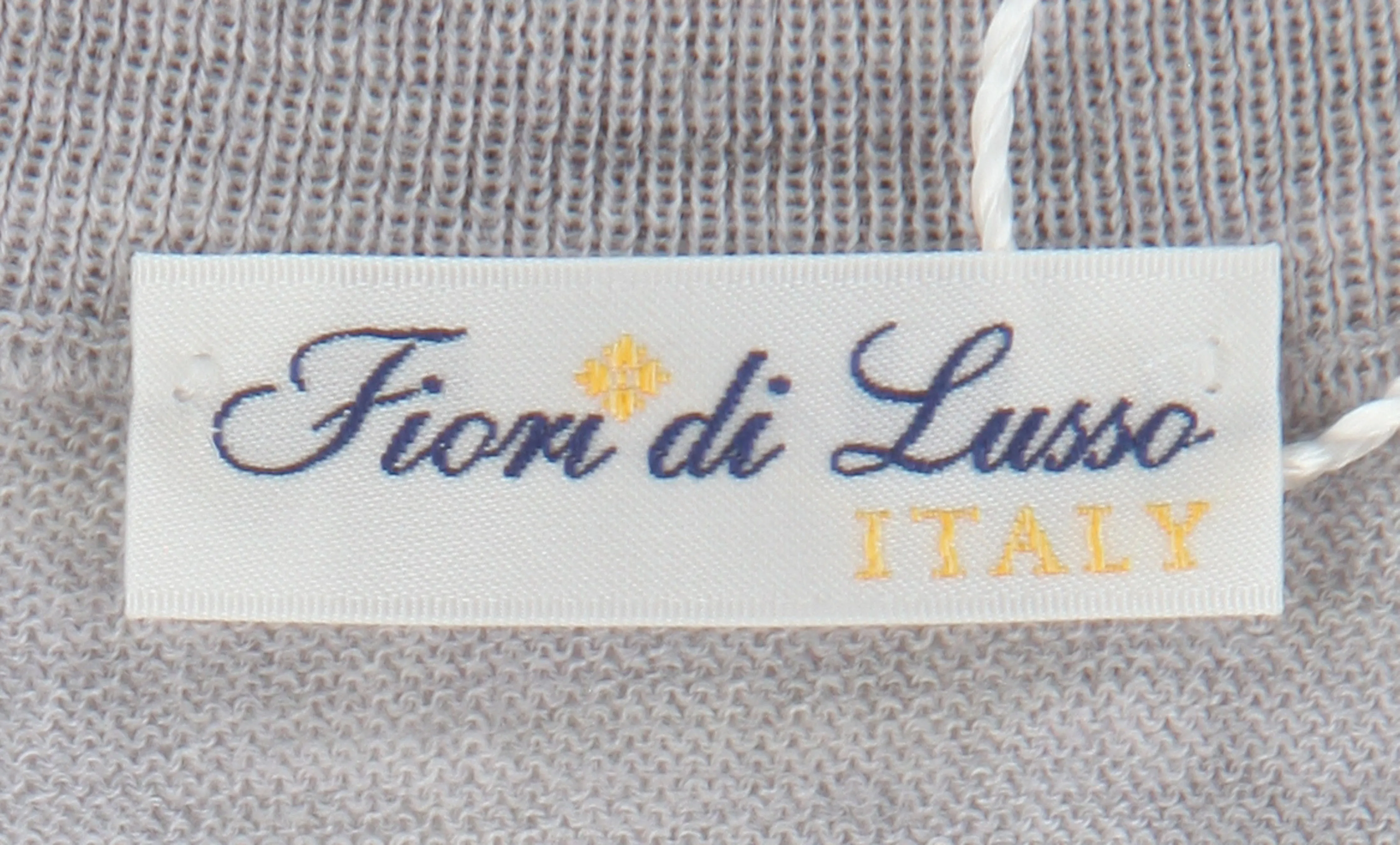 Fiori Di Lusso Light Gray Crewneck Sweater