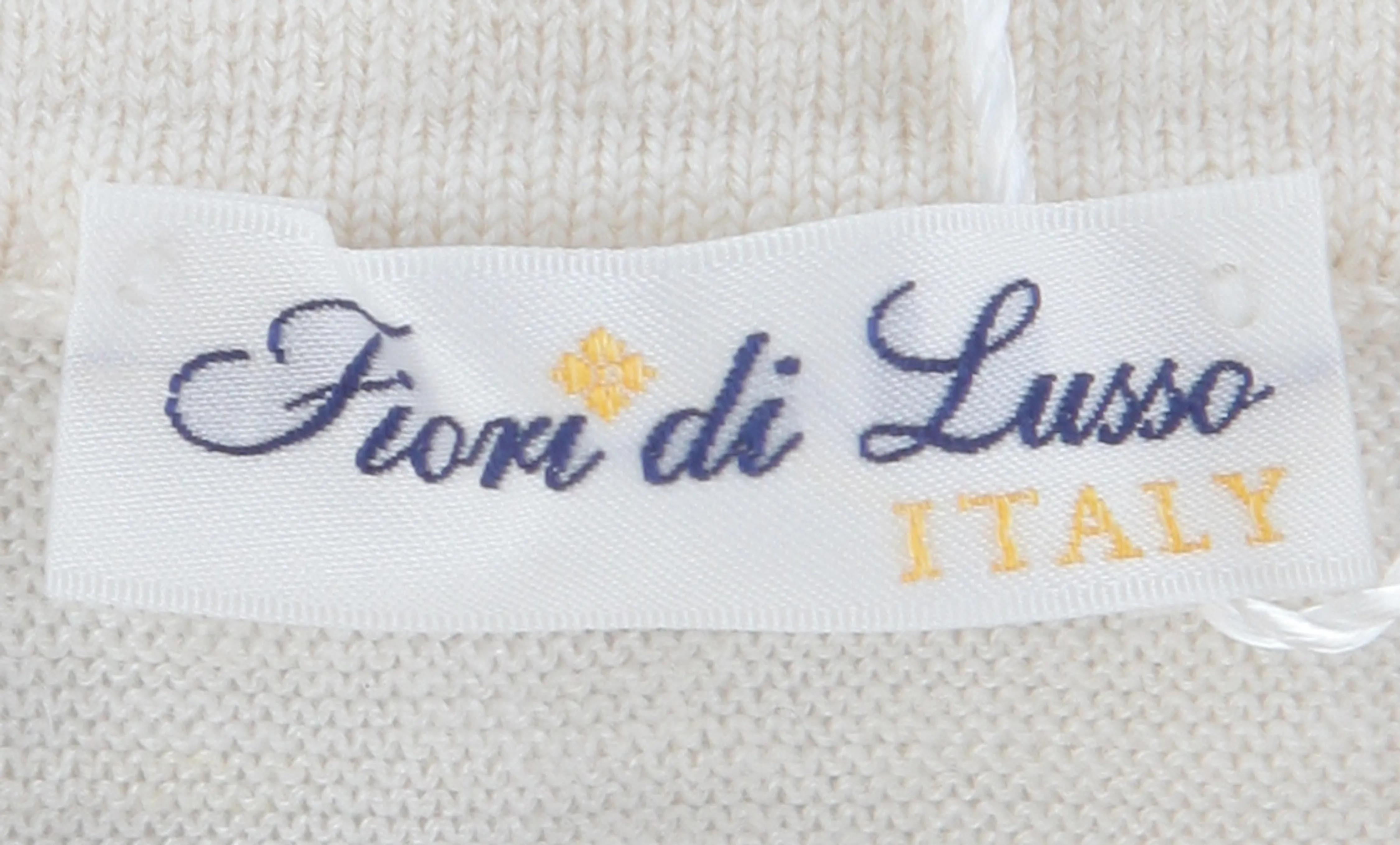 Fiori Di Lusso Off White 1/4 Button Polo Sweater