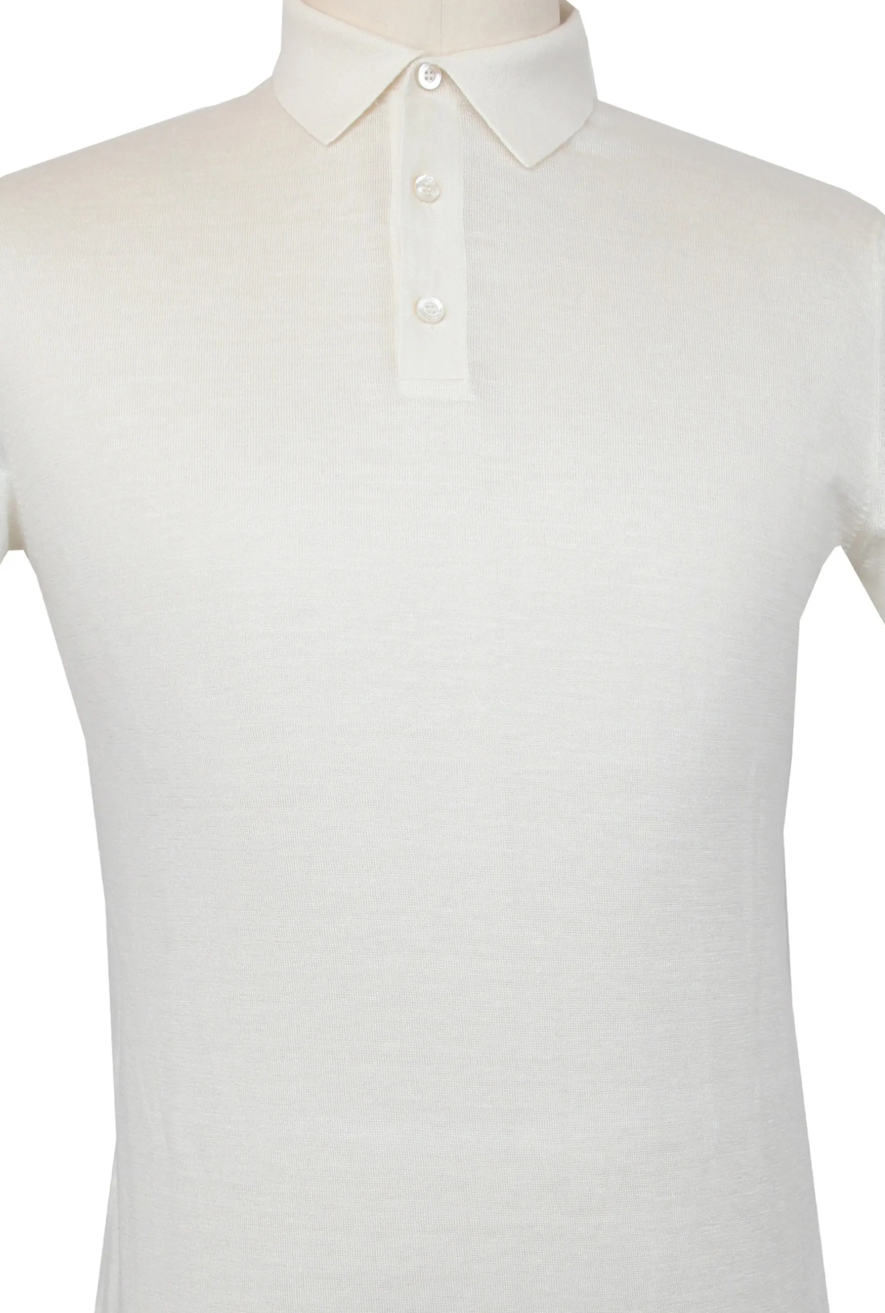 Fiori Di Lusso Off White 1/4 Button Polo Sweater