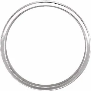 Flat Edge Band with Hammer Finish & Milgrain 51541 - 4 mm - 5 mm