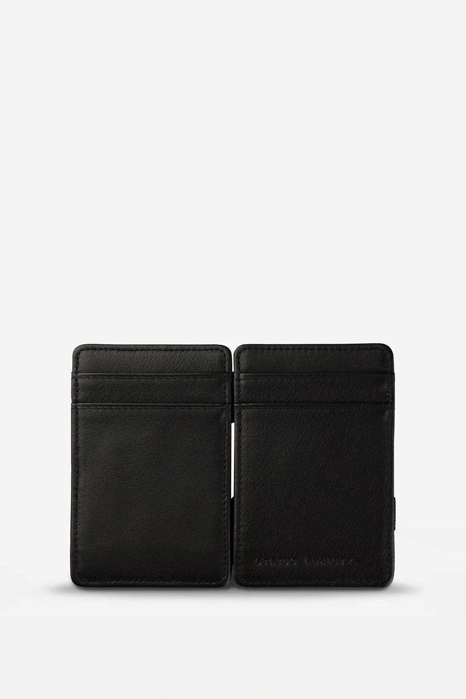 Flip Two Sided Black Wallet Cardholder