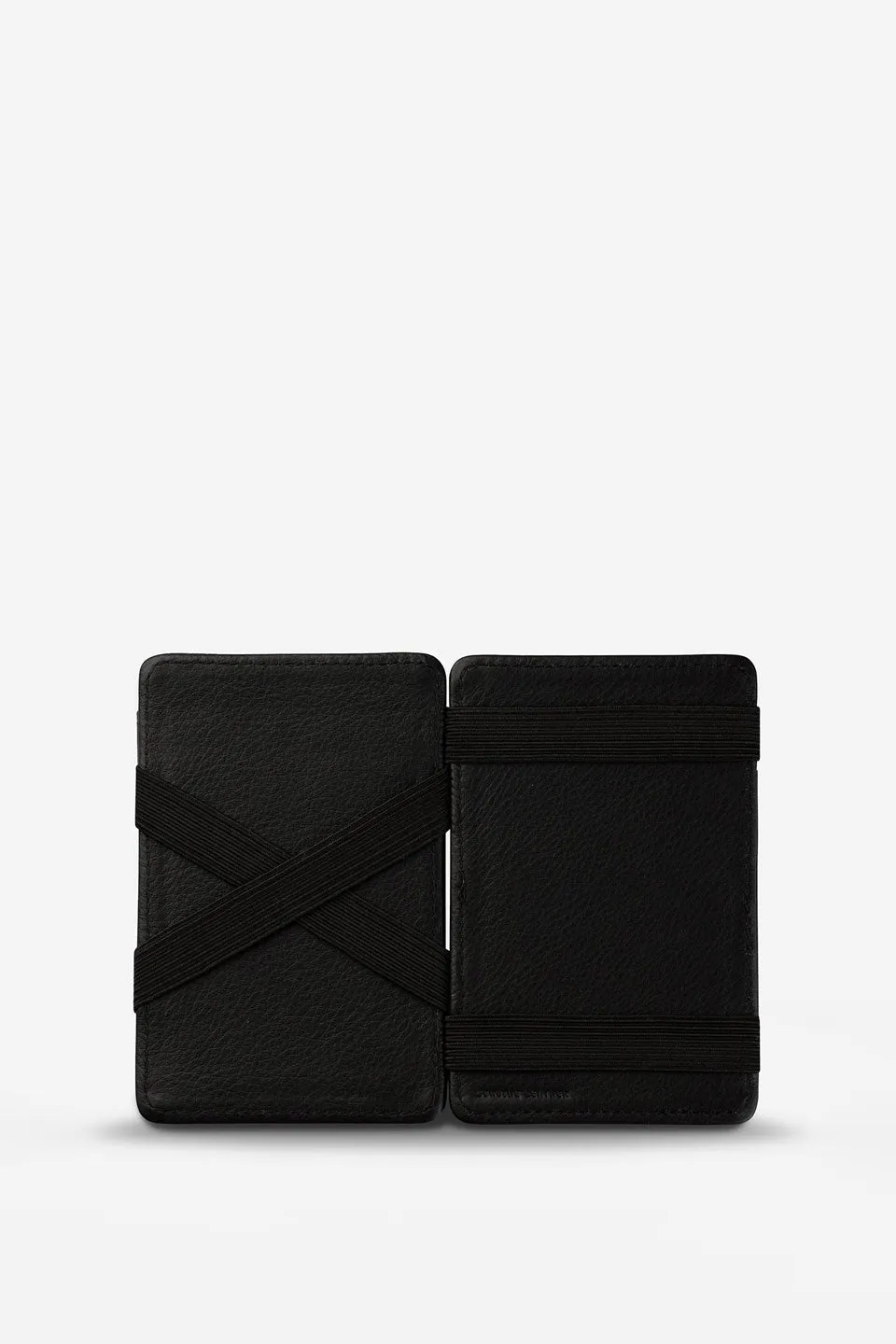 Flip Two Sided Black Wallet Cardholder