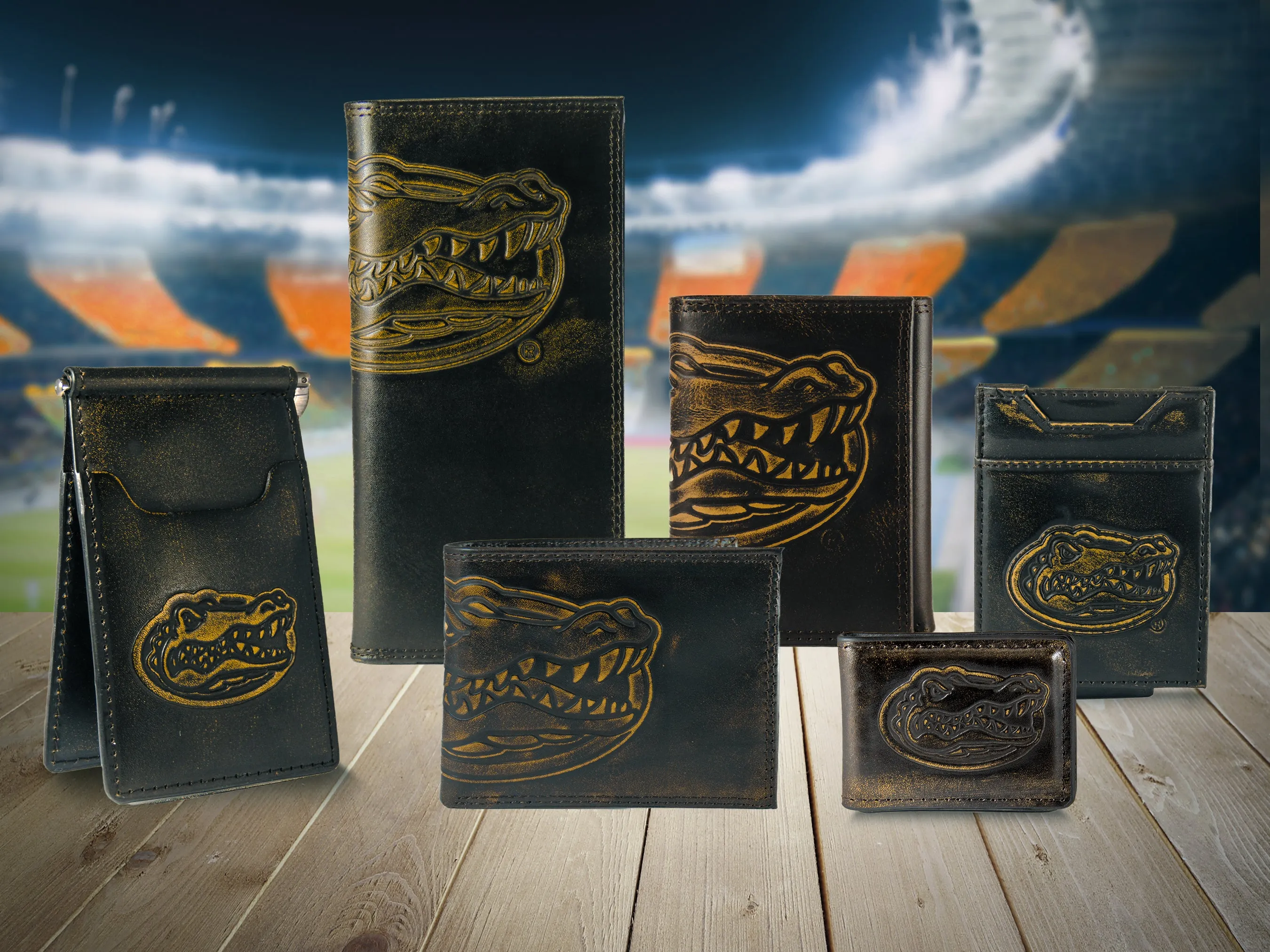 Florida Gators Burnished Leather Bifold Wallet