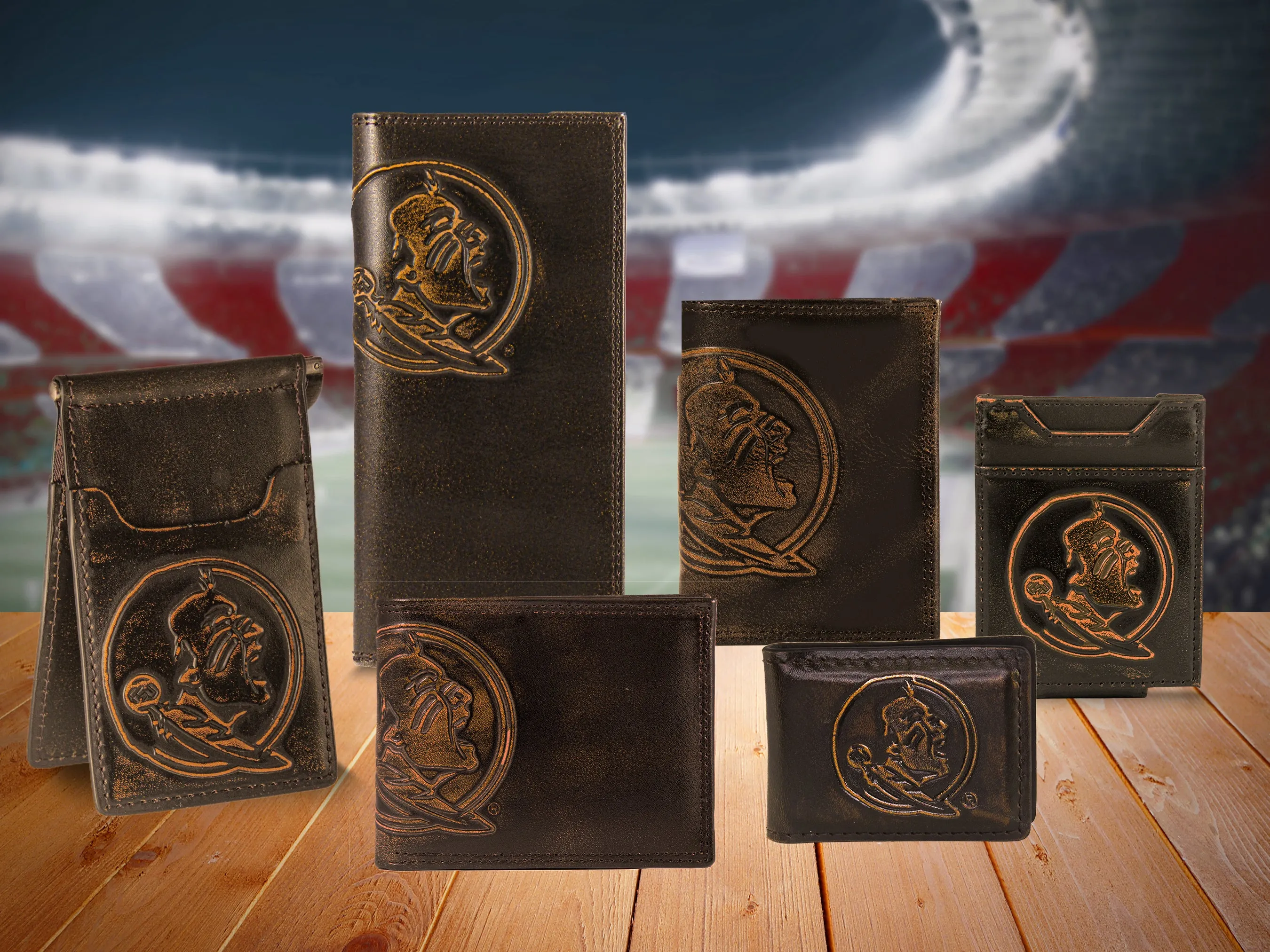 Florida State Seminoles Burnished Leather Bifold Wallet