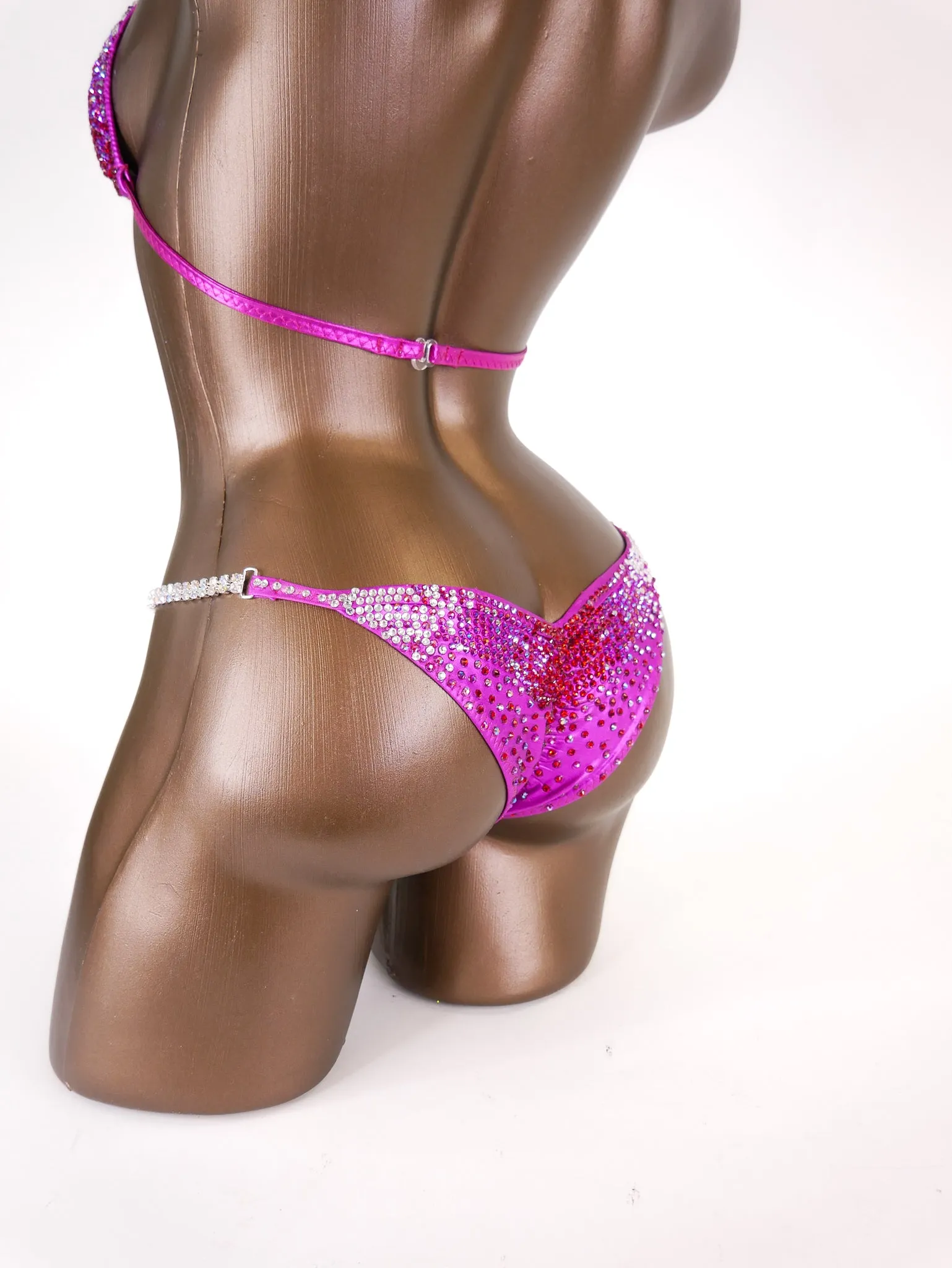 Fuchsia/Red Ombre Bikini Suit