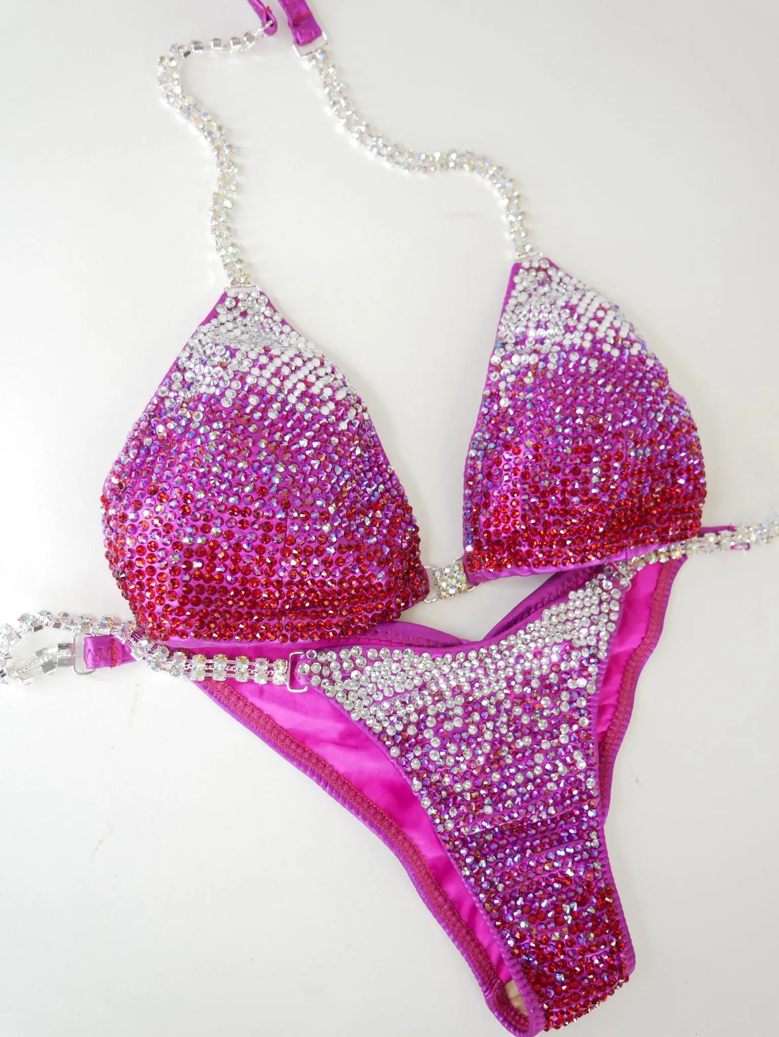 Fuchsia/Red Ombre Bikini Suit