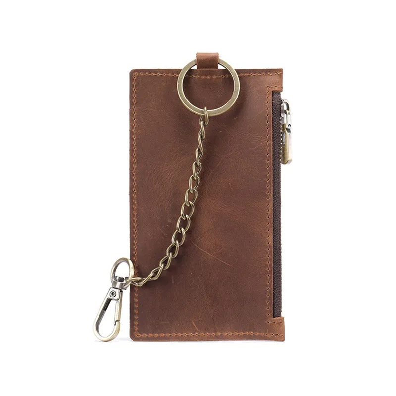 Full Grain Leather Long Wallet Leather Card Holder Wallet Vintage Leather Wallet For Mens